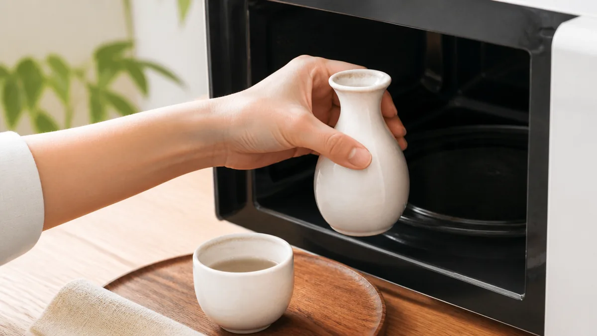 電子レンジで熱燗を作るときの失敗しないコツの解説画像