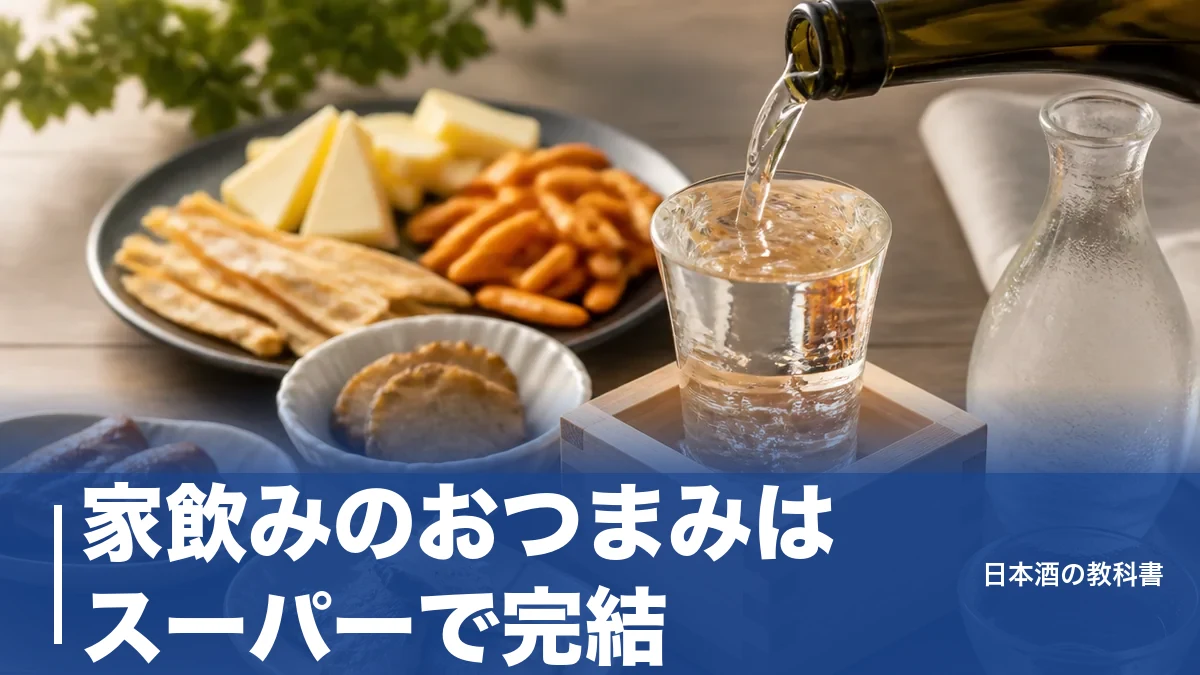 家飲みのおつまみはスーパーで完結｜日本酒4タイプ別の合わせ方と定番6品を解説のアイキャッチ画像