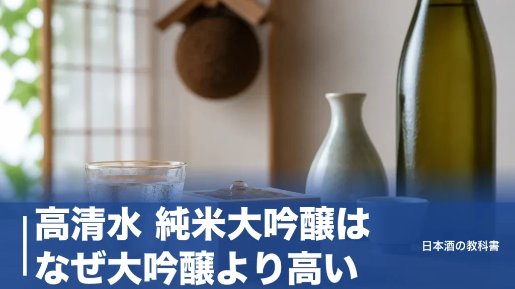 高清水 純米大吟醸はなぜ大吟醸より高い？精米歩合45%が同じでも味が違う理由を解説のアイキャッチ画像
