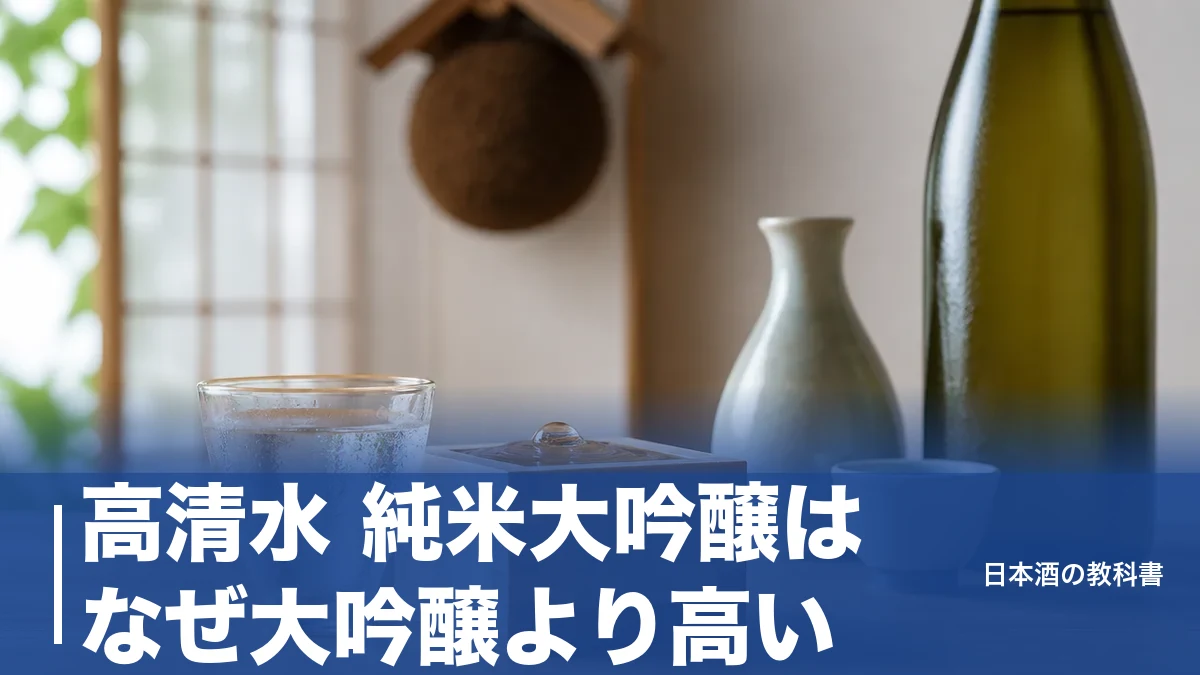 高清水 純米大吟醸はなぜ大吟醸より高い？精米歩合45%が同じでも味が違う理由を解説のアイキャッチ画像