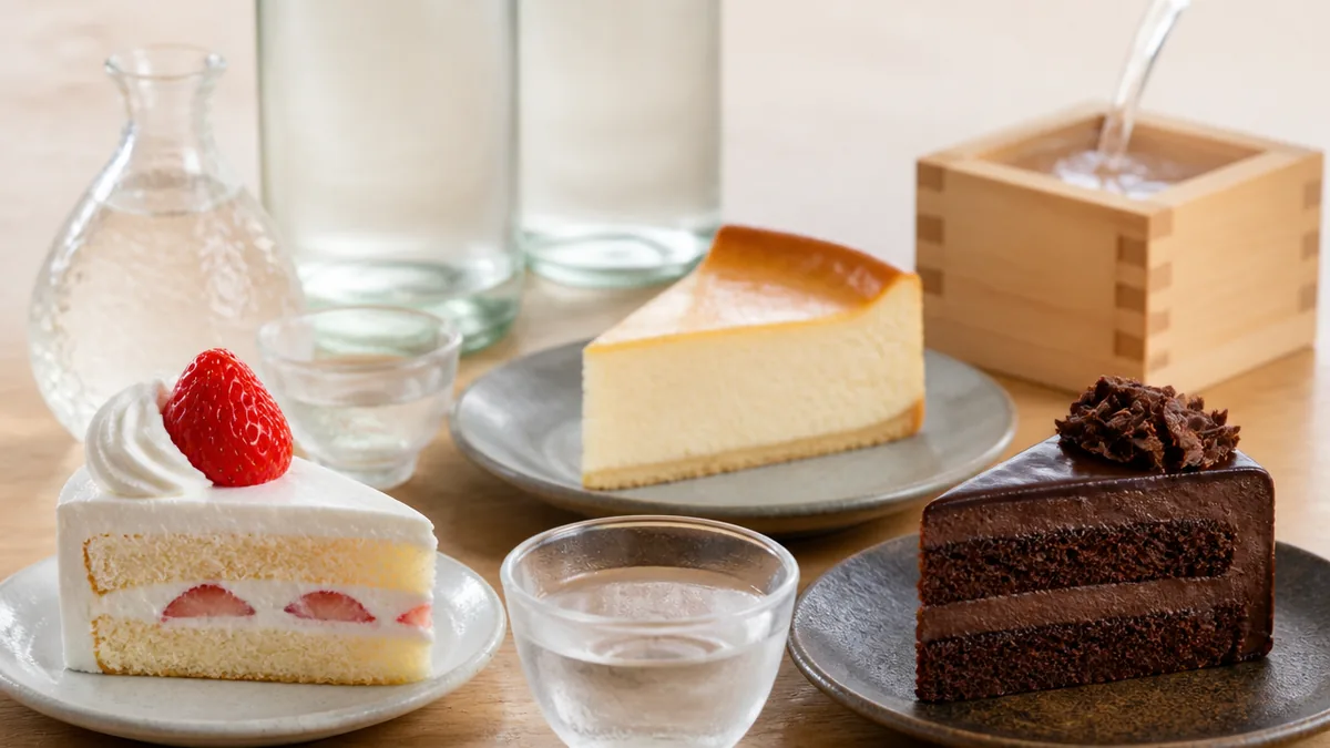 ケーキ×日本酒の相性を、公式スペックだけで並べた比較表の解説画像